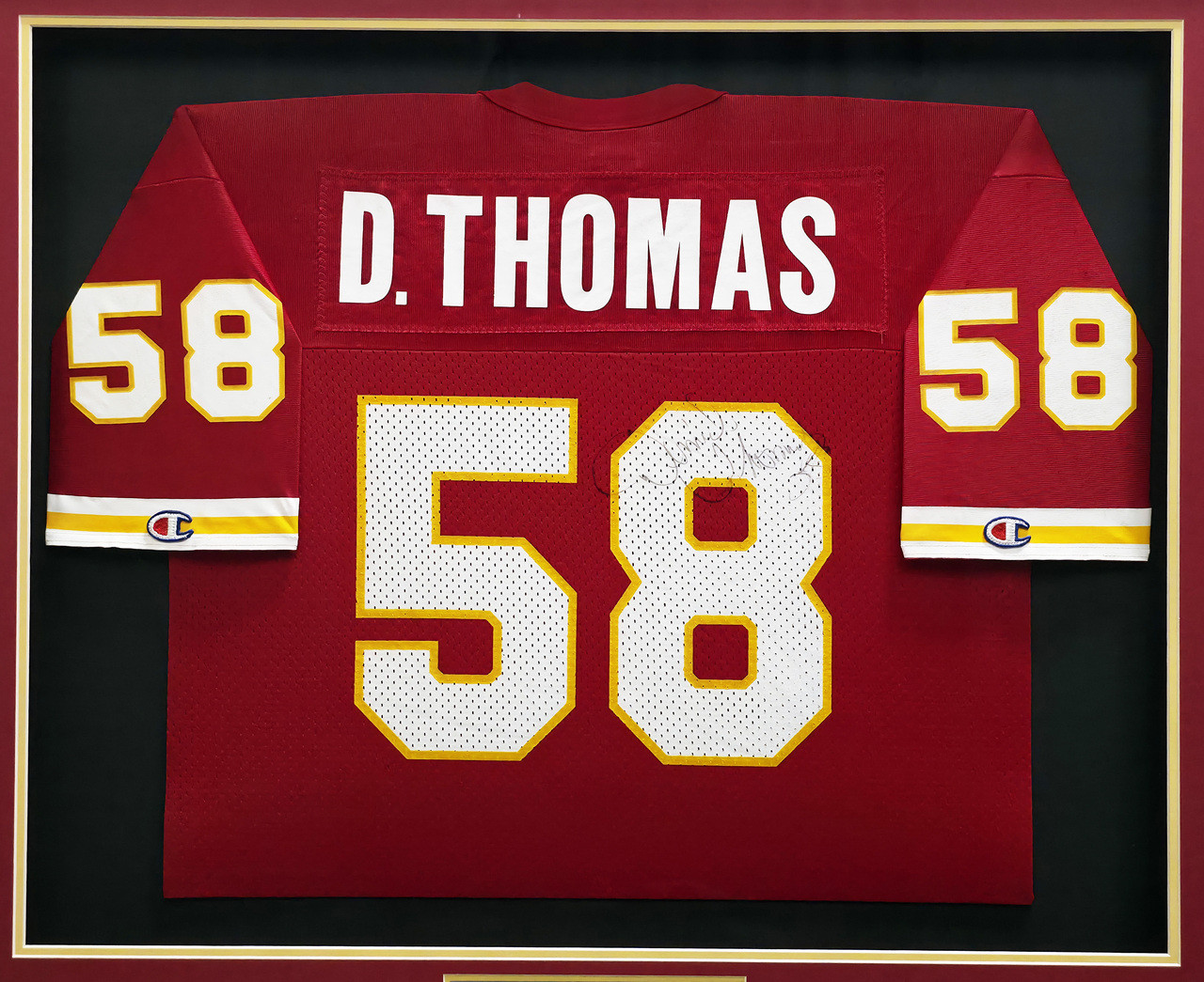 Kansas City Chiefs Derrick Thomas Autographed Framed Red Champion