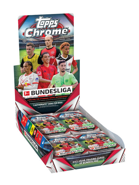 2024/25 Topps Chrome Bundesliga Soccer Hobby Box Stock #250407