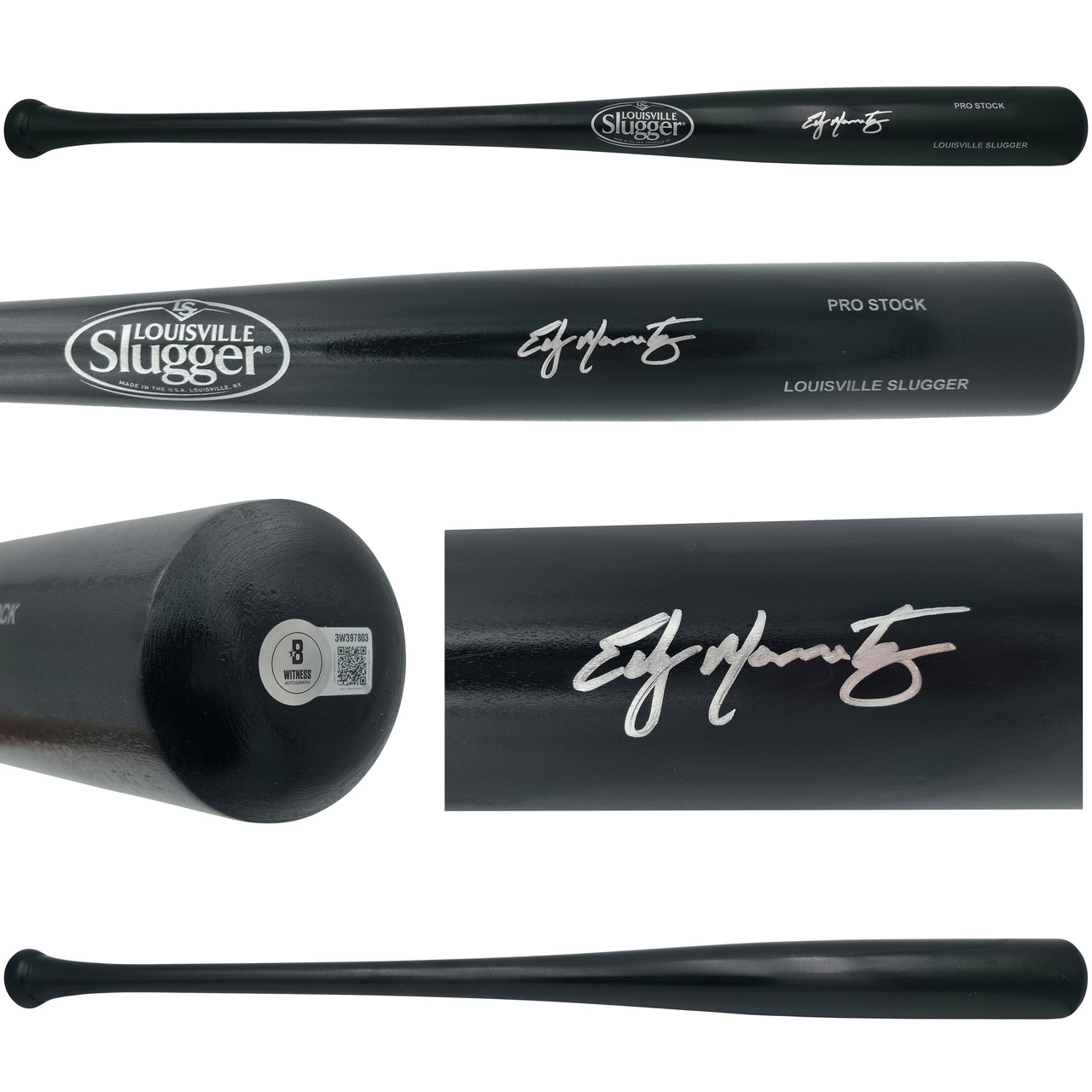 Edgar Martinez Autographed Black Louisville Slugger Pro Stock