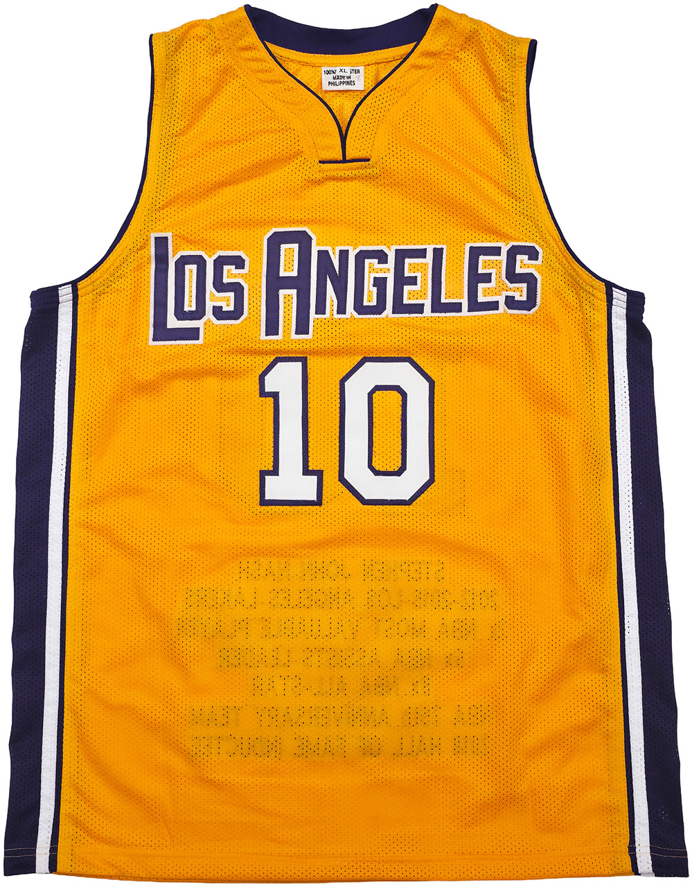 Los Angeles Lakers Steve Nash Autographed Gold Stat Jersey Beckett