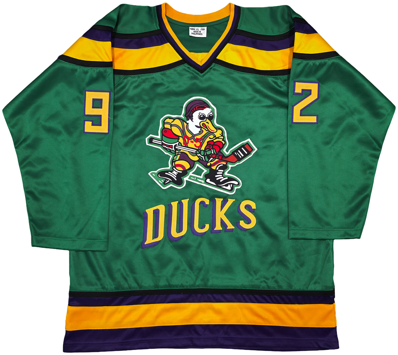 The Mighty Ducks Cast Autographed Green Hockey Sweater Jersey With