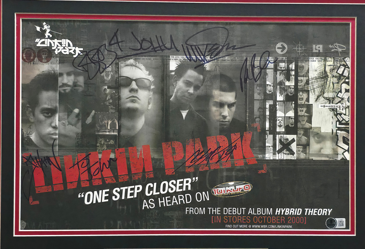 Linkin Park Autographed Framed 11x17 Photo 