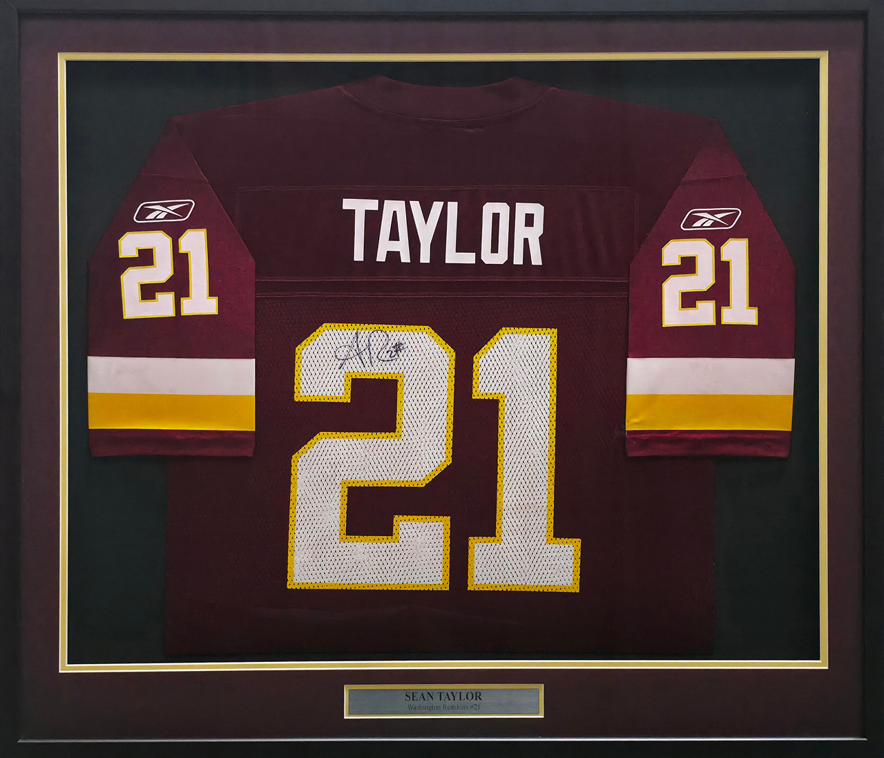 Washington Redskins Sean Taylor Autographed Framed Maroon Reebok