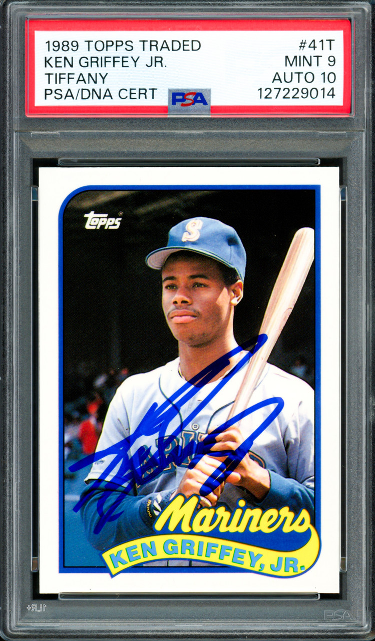 Ken Griffey Jr. Autographed 1989 Topps Traded Tiffany Rookie Card
