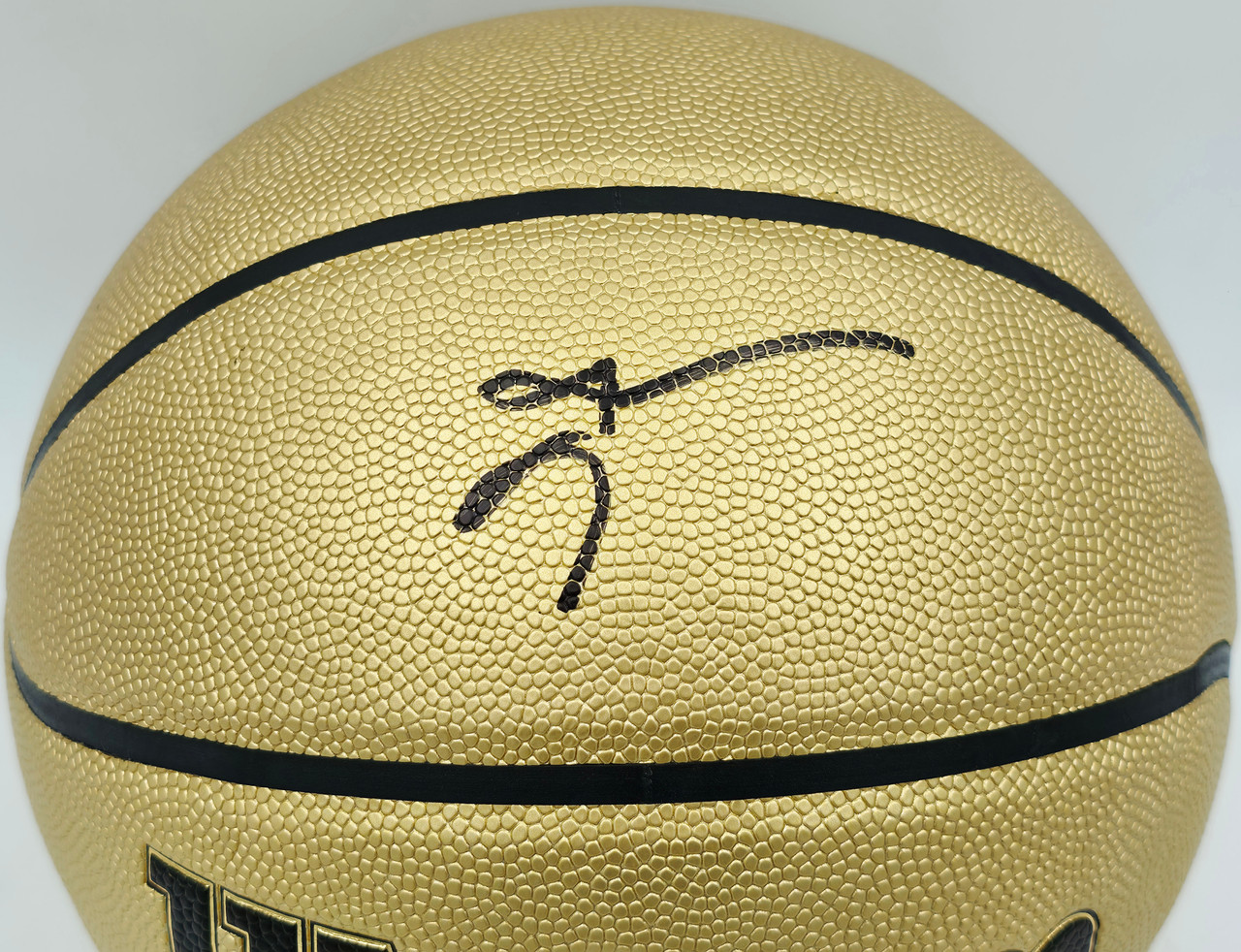 Allen Iverson Autographed Gold Edition Composite Leather