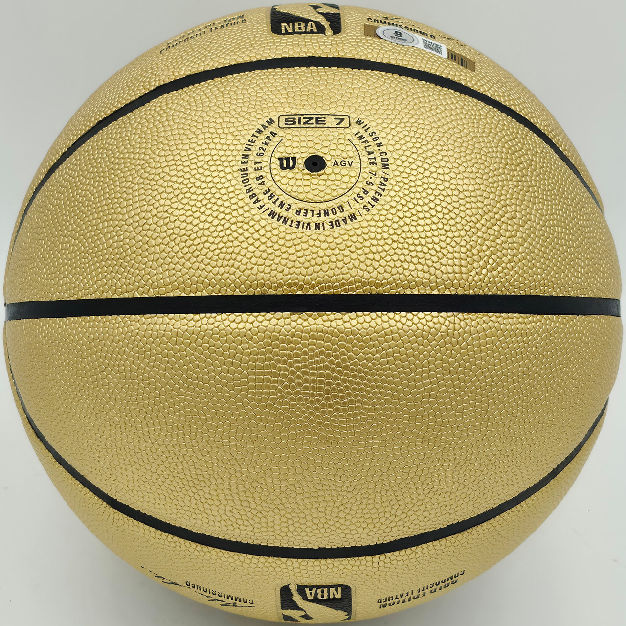 Allen Iverson Autographed Gold Edition Composite Leather