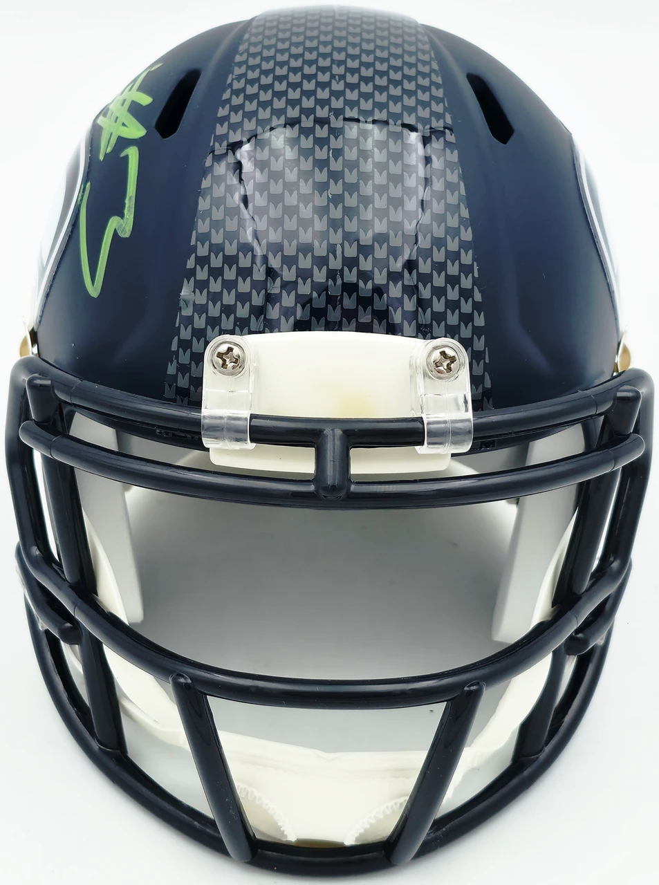 2019 leaf football mini helmet Nick Emmanwori Autographed Seattle Seahawks Blue Speed Mini Helmet Beckett  BAS Witness Stock #256031