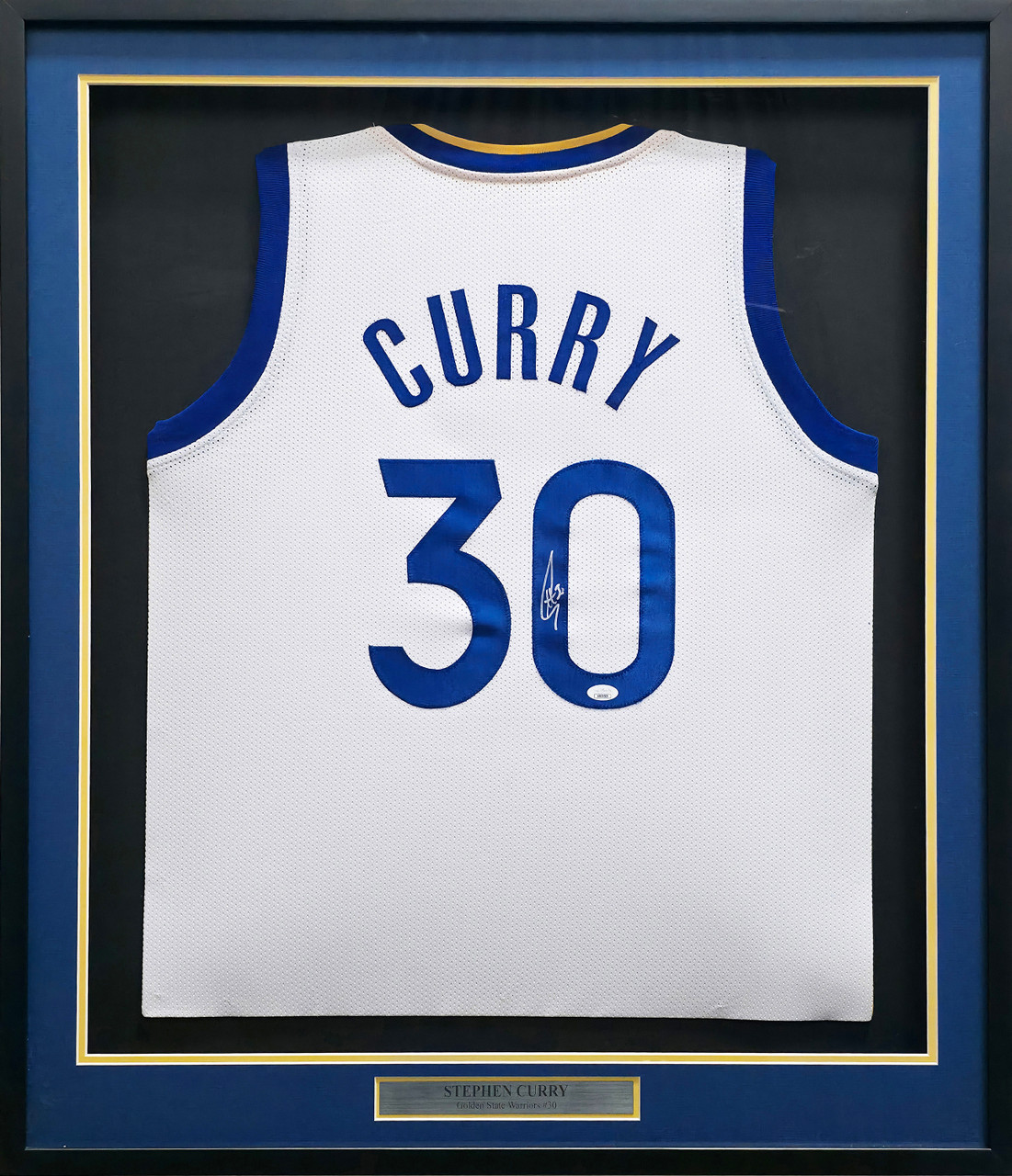 Golden State Warriors Stephen Curry Autographed Framed White