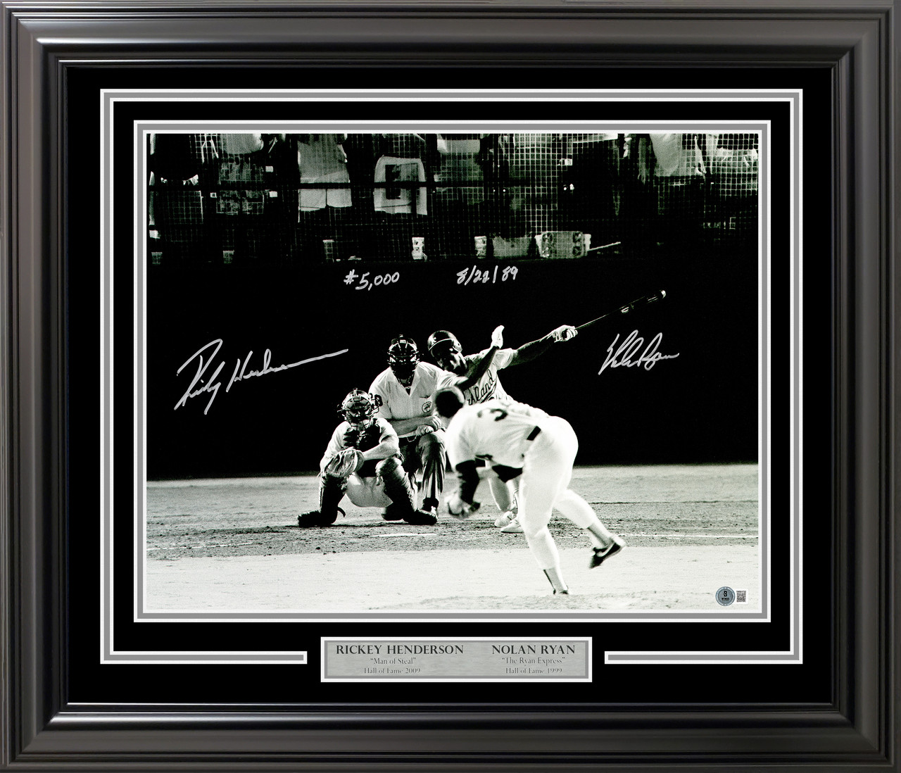 Nolan Ryan & Rickey Henderson Autographed Framed 16x20 Photo Texas