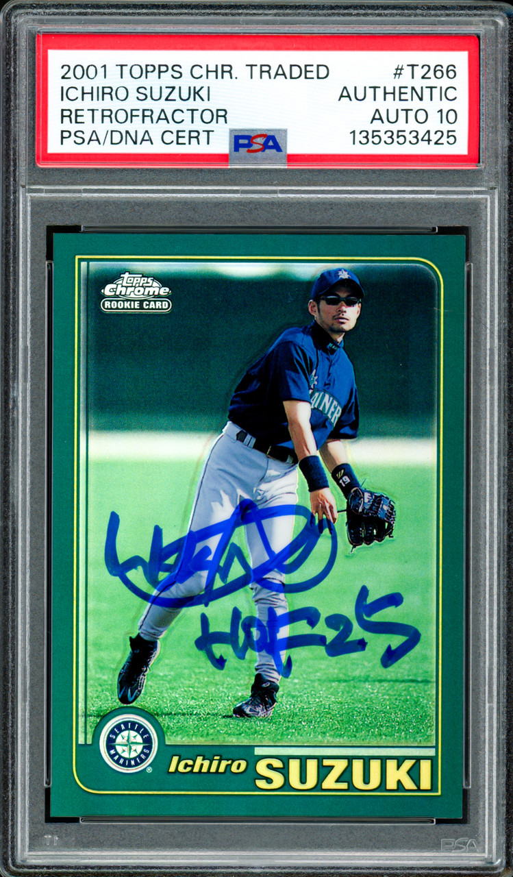Ichiro Suzuki Autographed 2001 Topps Chrome Traded Refractor