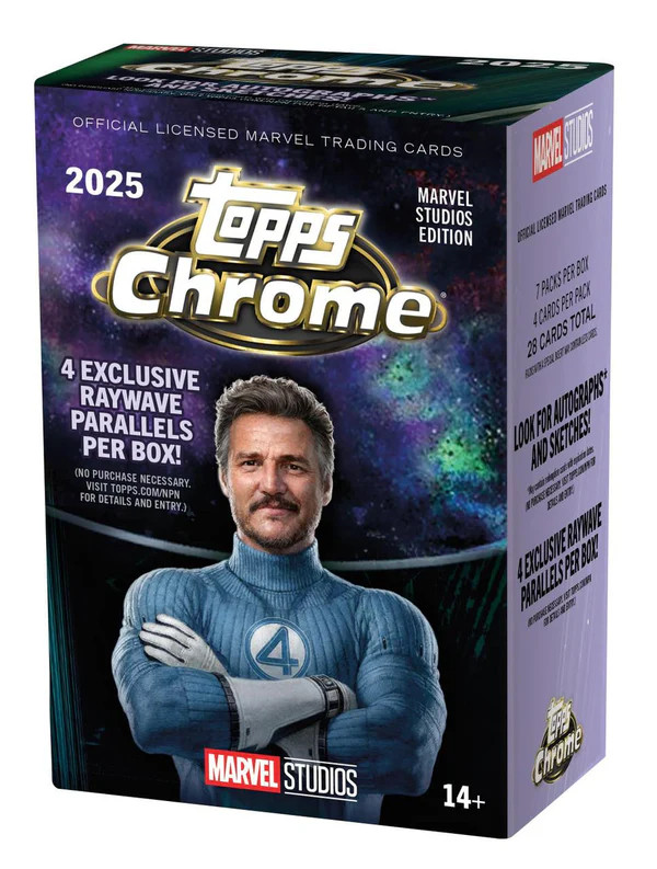 2025 Topps Marvel Studios Chrome Blaster Box Stock #256874 - Mill 2025 Topps Marvel Studios Chrome Blaster Box Stock #256874 - Mill