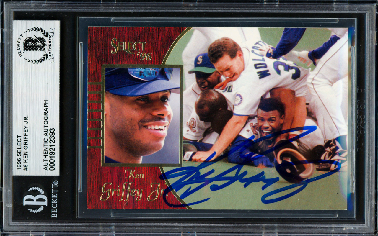 Ken Griffey Jr. Autographed 1996 Select Card #6 Seattle Mariners