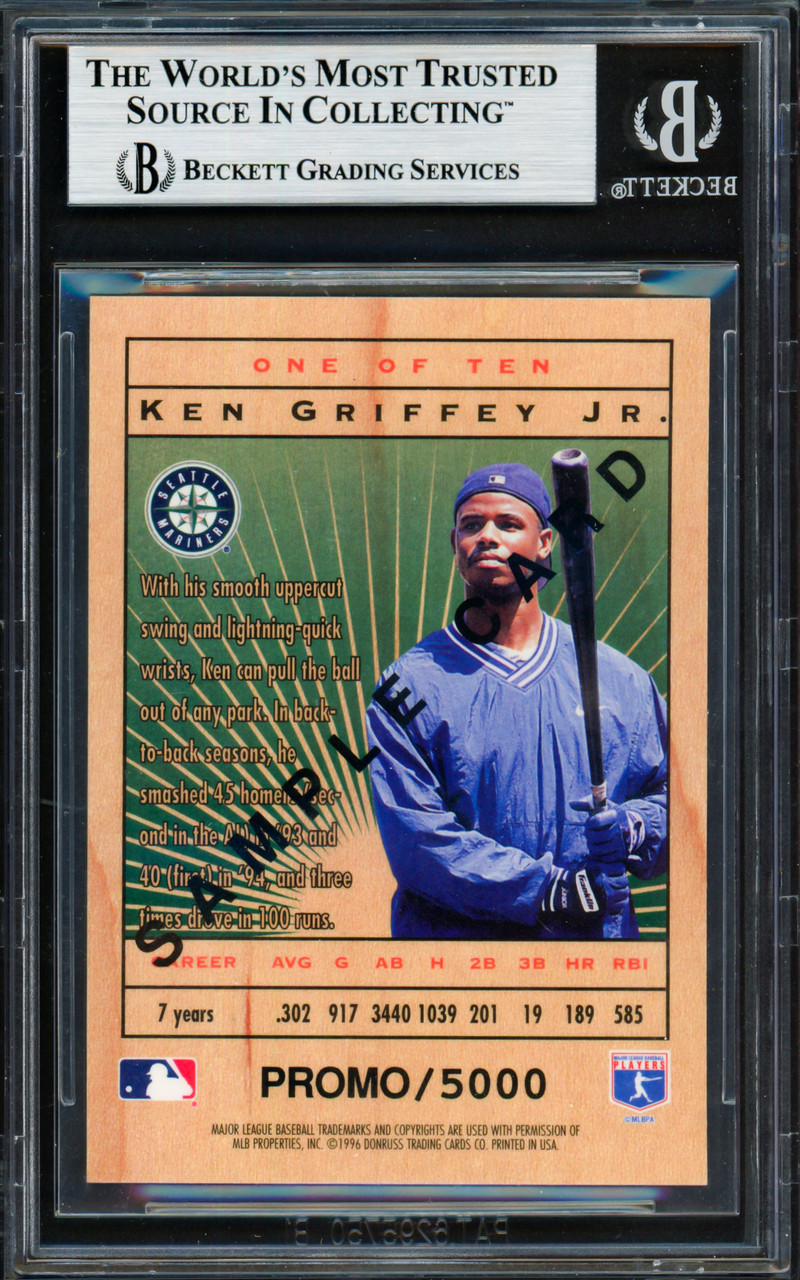 Ken Griffey Jr. Autographed 1996 Leaf Lumberjack Sample Card #1