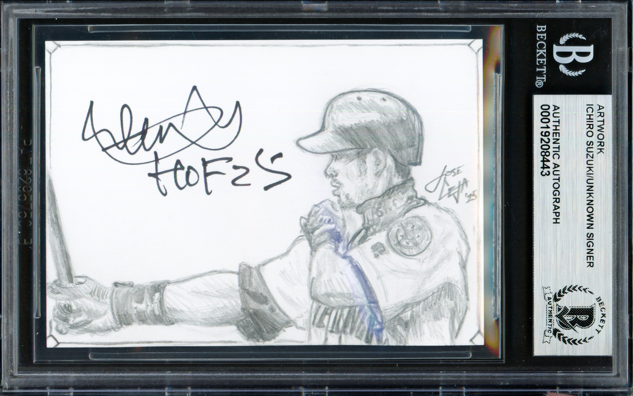 Ichiro Suzuki Autographed 2025 Original Art Sketch Card Seattle