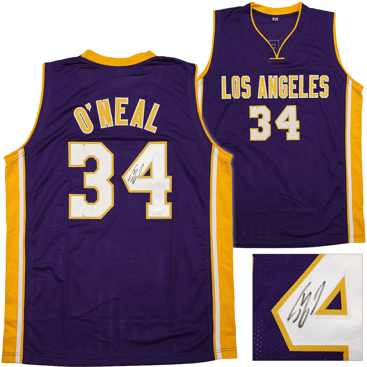 Los Angeles Lakers Shaquille Shaq O'Neal Autographed Purple Jersey