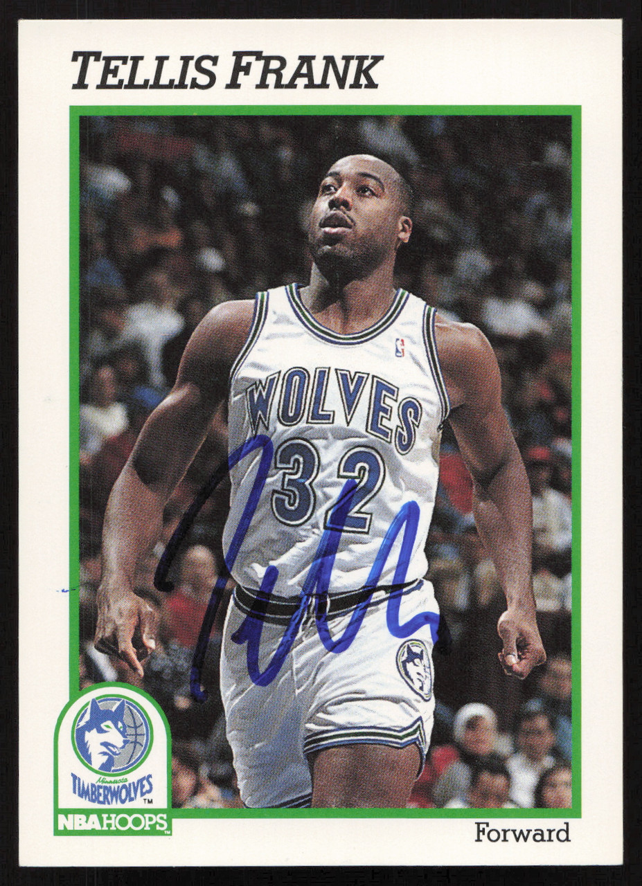 Tellis Frank Autographed 1991-92 Hoops Card #396 Minnesota
