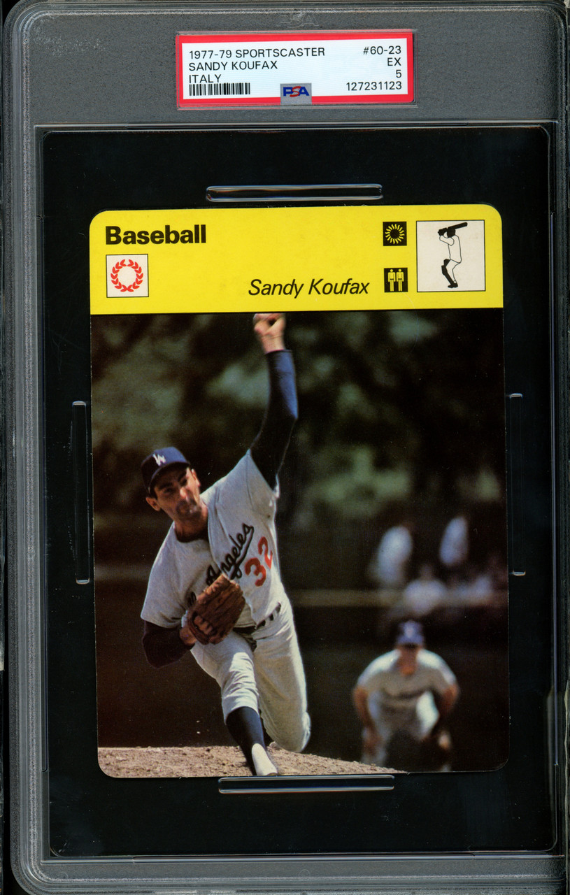 Sandy Koufax 1977-79 Sportscaster Card #60-23 Los Angeles Dodgers