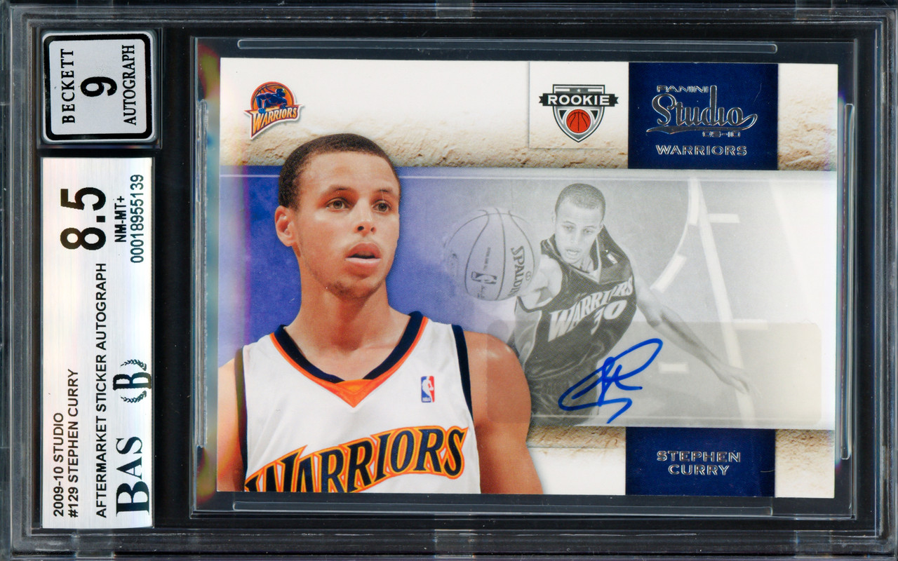 Stephen Curry Autographed 2009-10 Panini Studio Rookie Card #129
