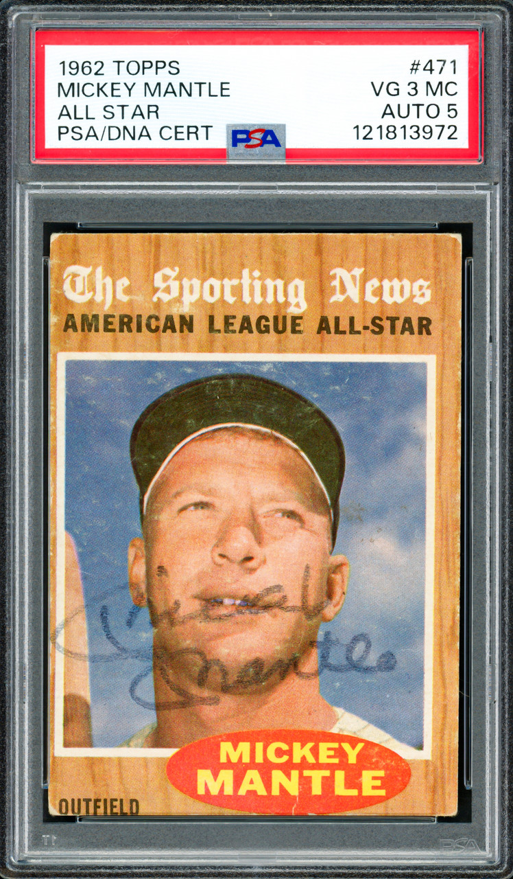 graded mickey mantle cards Sports Card Frame for YOUR SGC Graded Mickey Mantle Card (INCLUDES PHO
