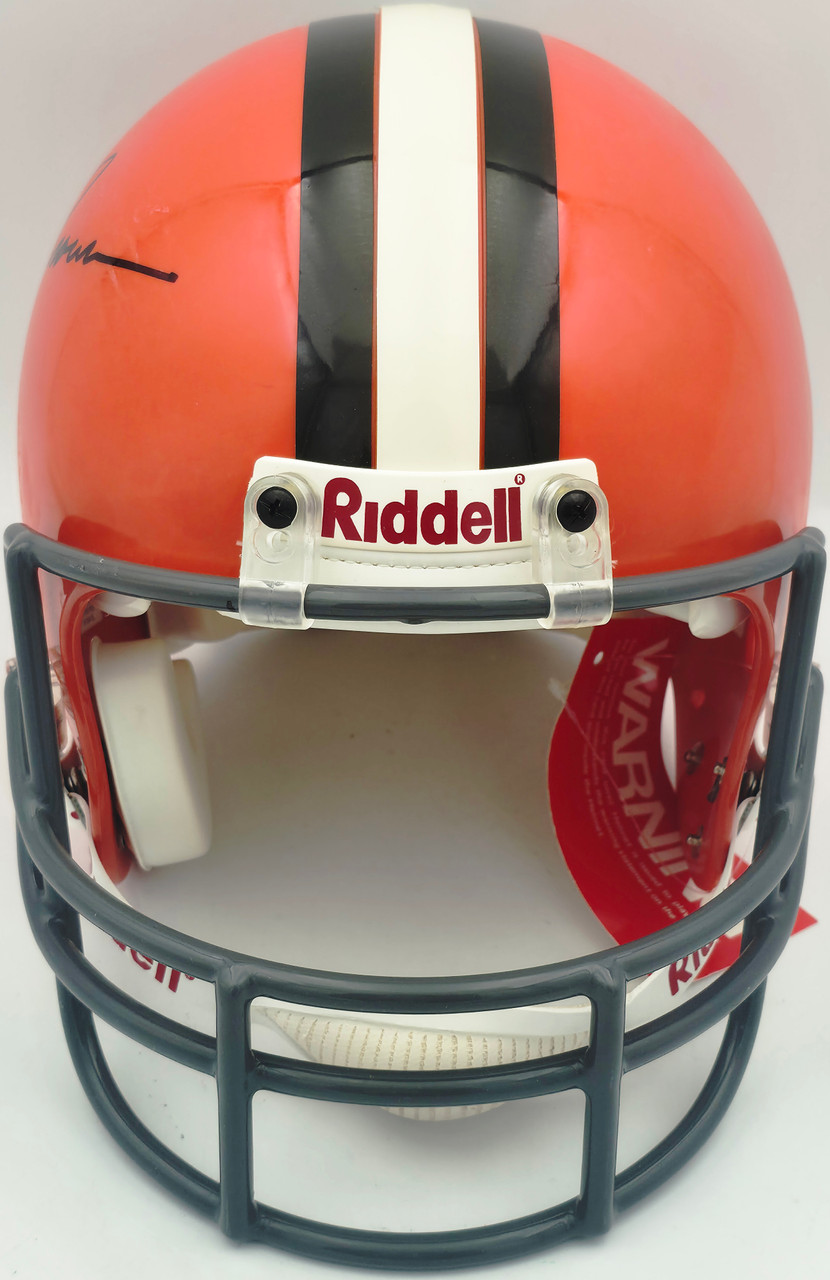 Jim Brown Autographed Cleveland Browns Orange Full Size Authentic