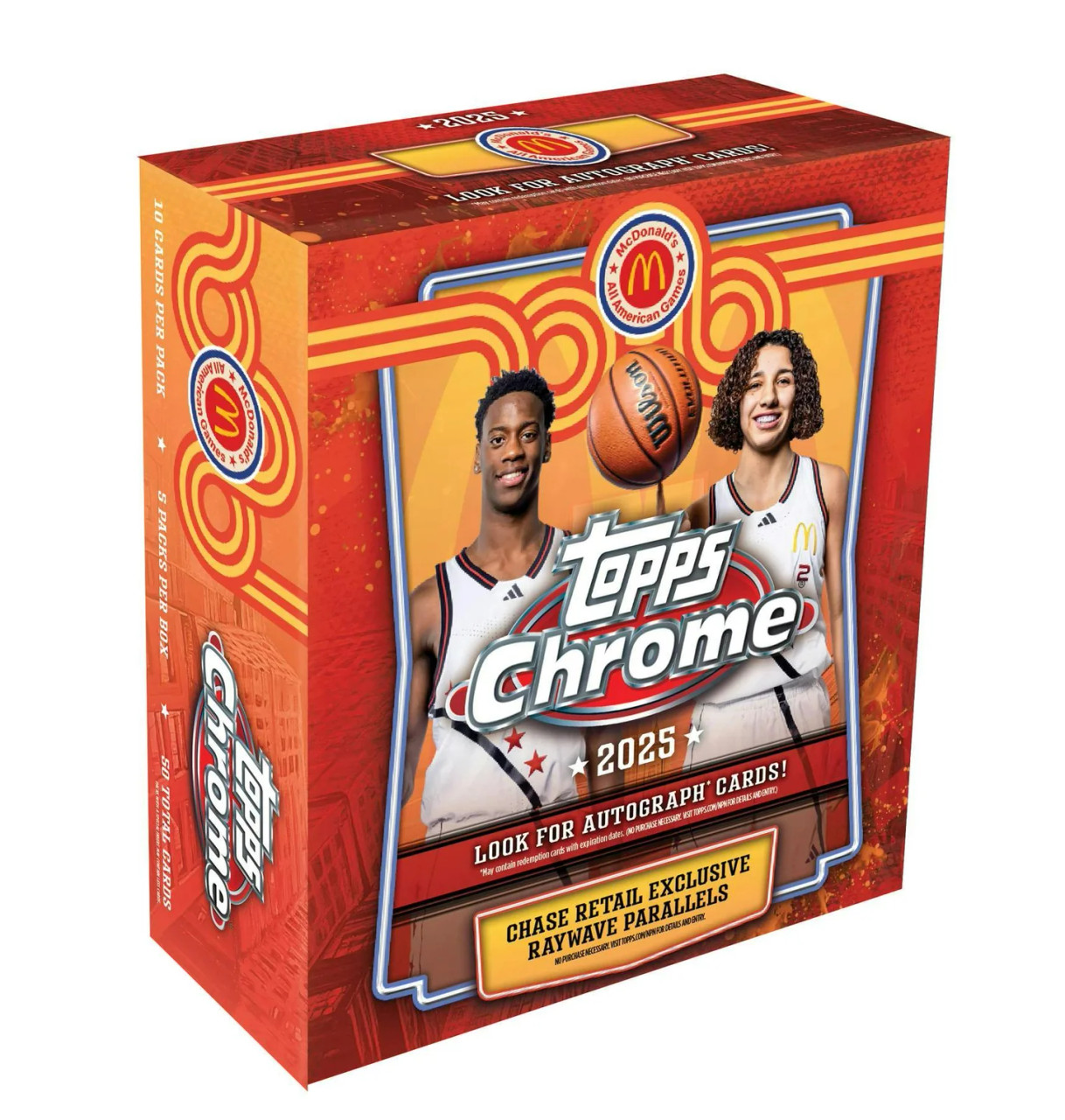 【未開封★新品レア】WINGS OVER AMERICA 特別版ボックスセット② 2025 Topps Chrome McDonalds All-American Basketball Mega Box