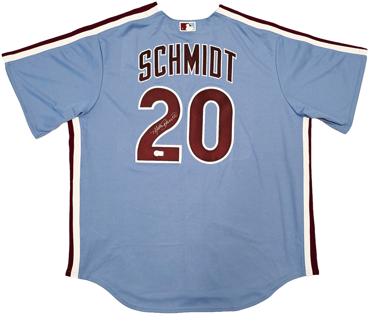 Philadelphia Phillies Mike Schmidt Autographed Light Blue