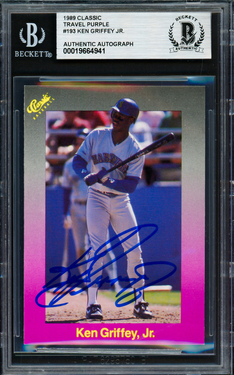 Ken Griffey Jr. Autographed 1989 Classic Travel Rookie Card #193