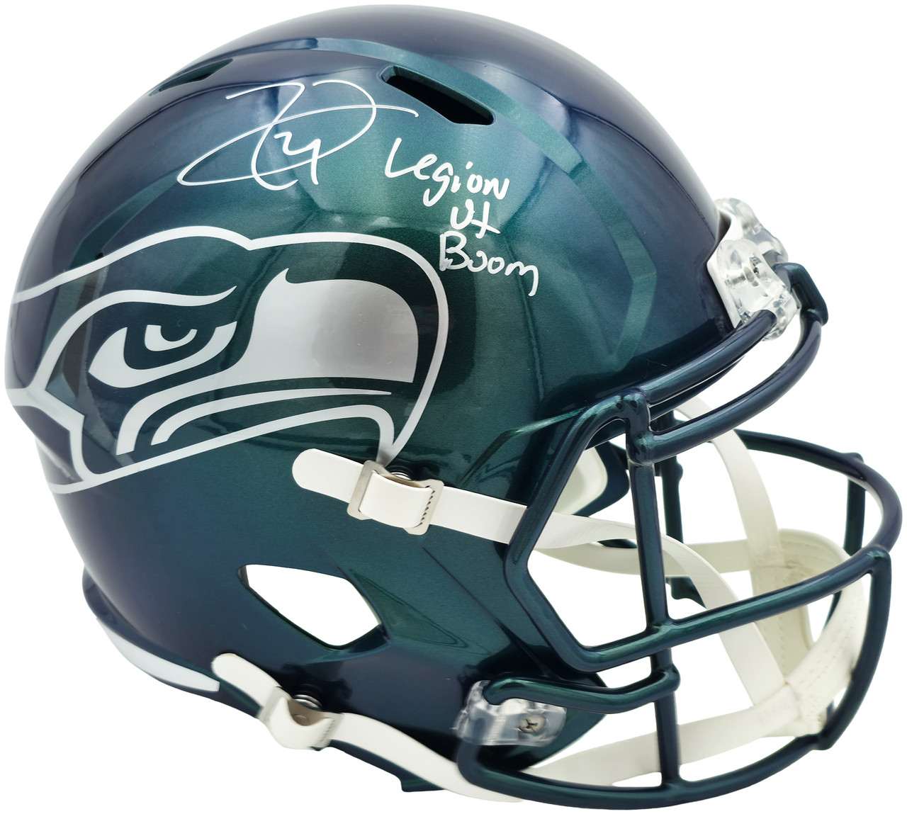 a real seattle seahawks football helmet Speed Pocket Pro this SpeedFlex Authentic football helmet is made specifically for fans of the Seattle Seahawks and blends modern performance with classic style Seattle Seahawks Super Bowl XLVIII