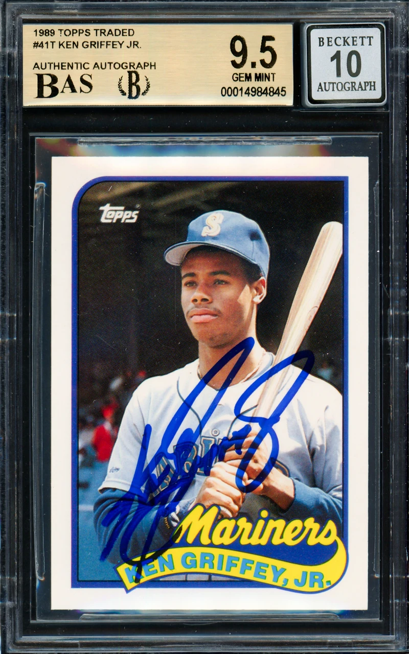 Ken Griffey Jr. Autographed 1989 Topps Traded Rookie Card #41T Seattle  Mariners BGS 9.5 Auto Grade Gem Mint 10 Beckett BAS #14984845 - Mill Creek  Sports