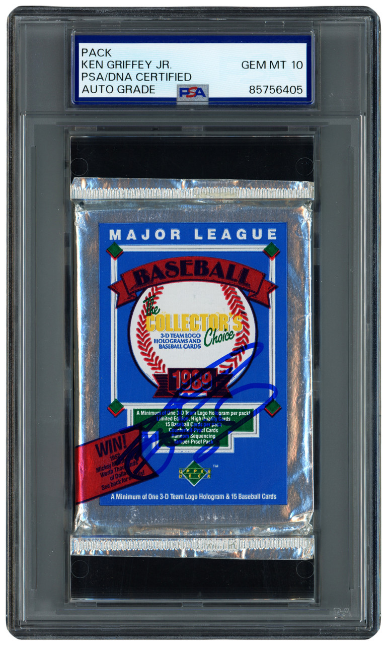 Ken Griffey Jr. Autographed 1989 Upper Deck Low Rookie Card Pack