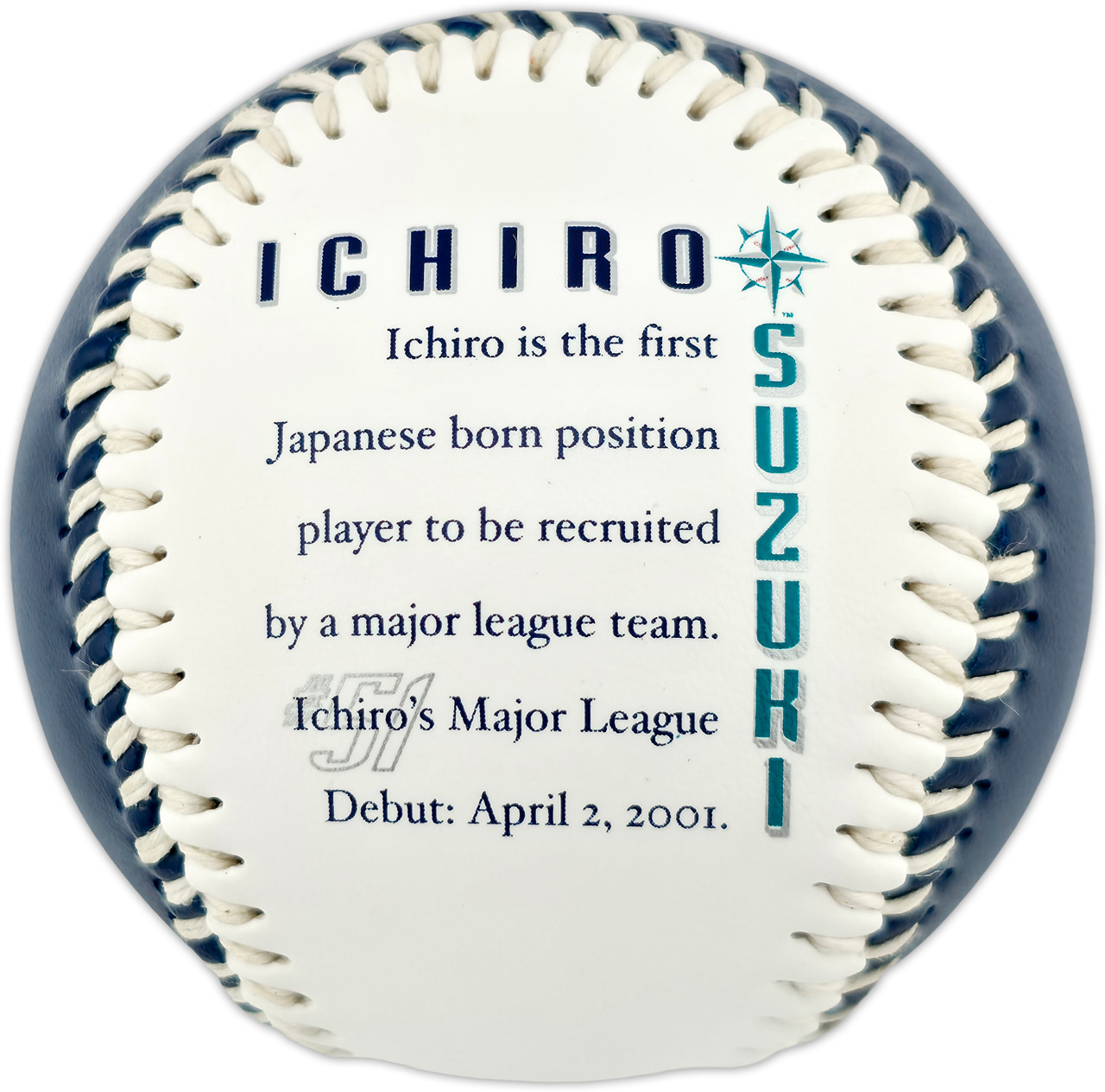 Ichiro Suzuki Autographed Official Fotoball Baseball Seattle