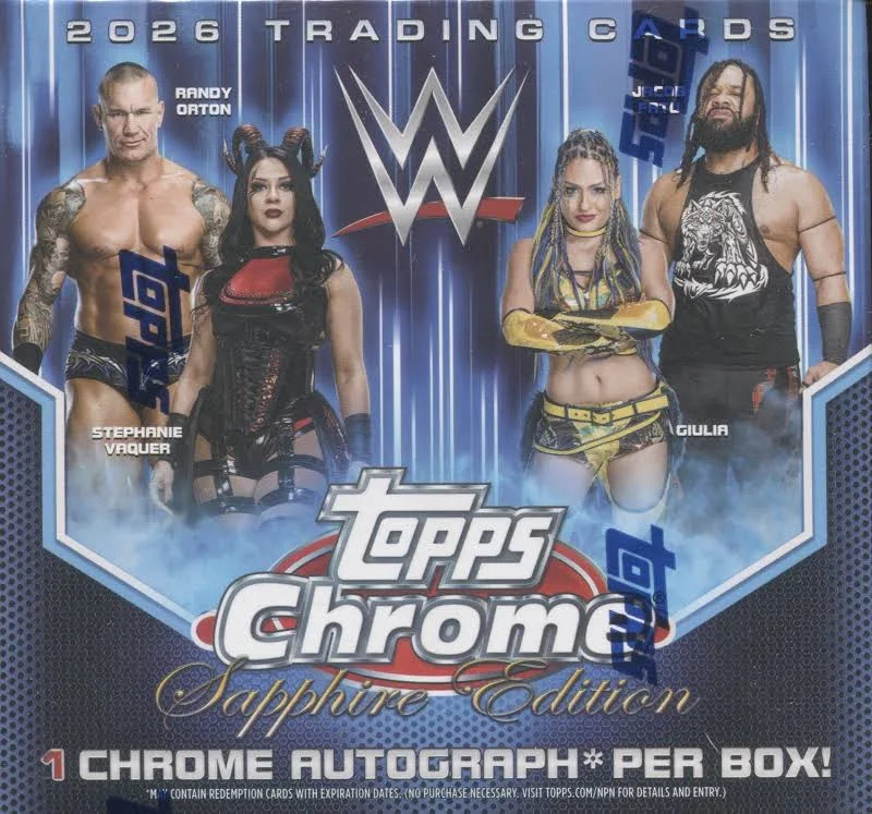 2026 Topps Chrome WWE Wrestling Sapphire Edition Box - Mill Creek