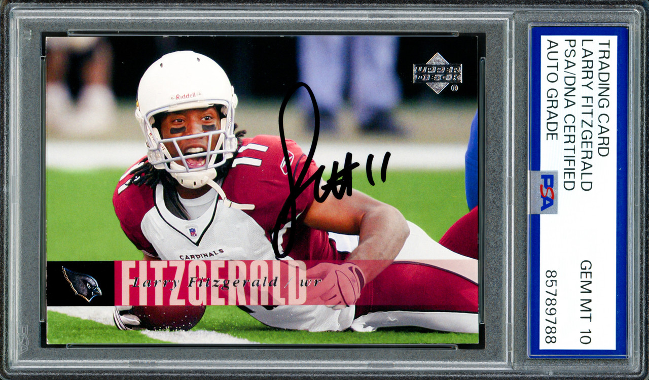 Larry Fitzgerald Autographed 2006 Upper Deck Card #1 Arizona