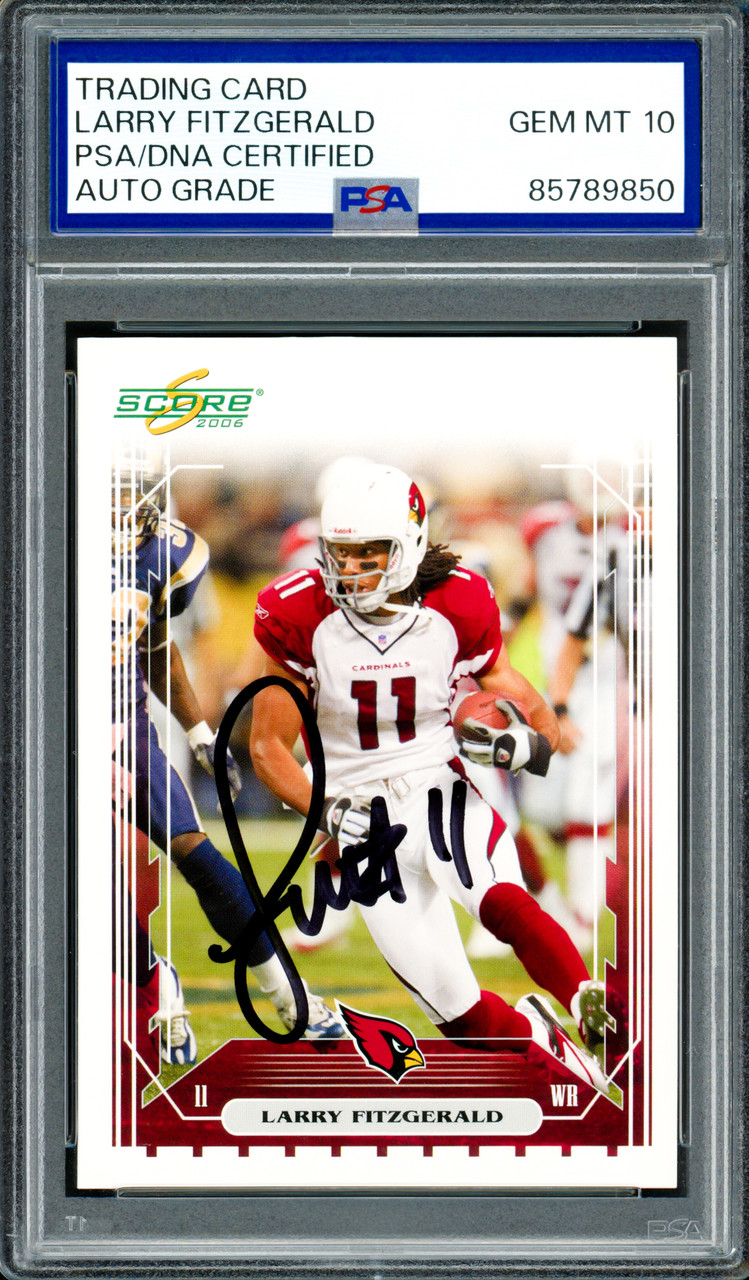 Larry Fitzgerald Autographed 2006 Score Card #4 Arizona Cardinals