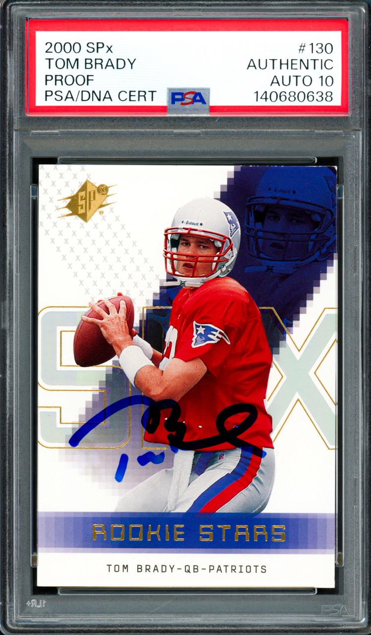 graded tom brady rookie card TOM BRADY ROOKIE CARD 2000 PRESS PASS #37 GRADED SGC NM-MINT+ 8.5 PATRIOTS BUCS