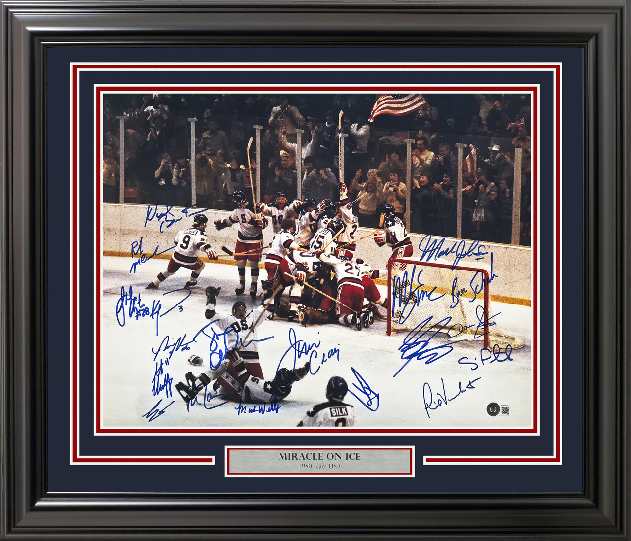 1980 Team USA Miracle on Ice Autographed Framed 16x20 Photo With