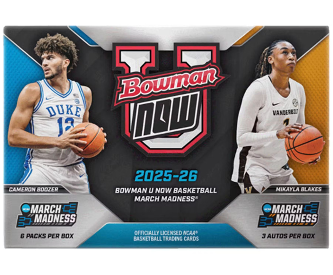2025/26 Bowman University NOW March Madness Basketball Hobby Box 