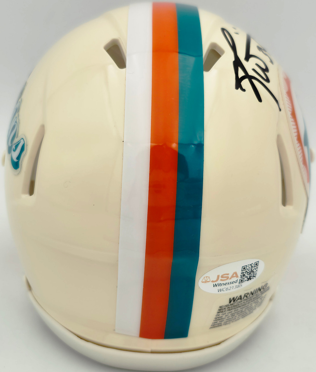 Ricky Williams Autographed Miami Dolphins Cream Retro Speed Mini
