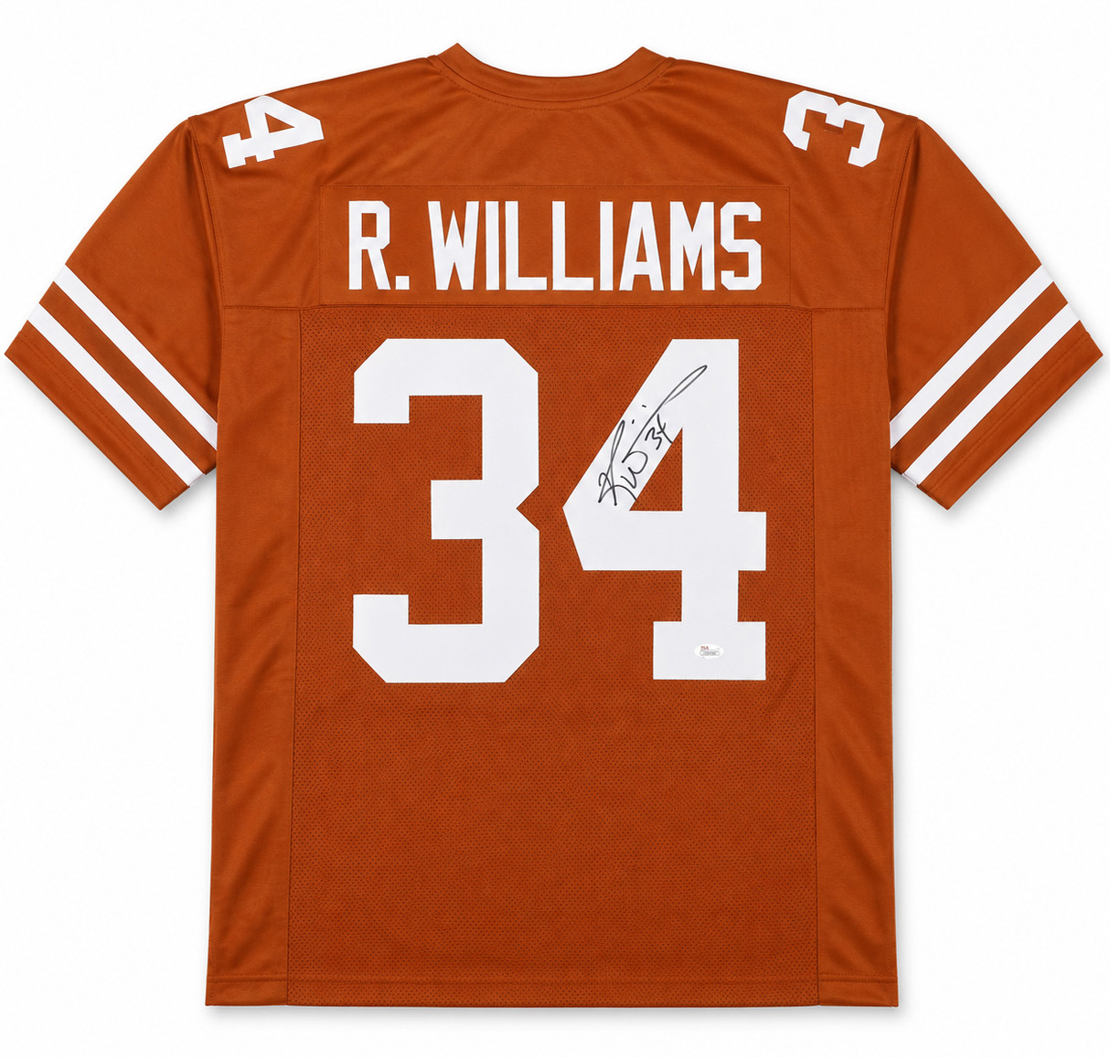 Texas Longhorns Ricky Williams Autographed Orange Jersey JSA Stock