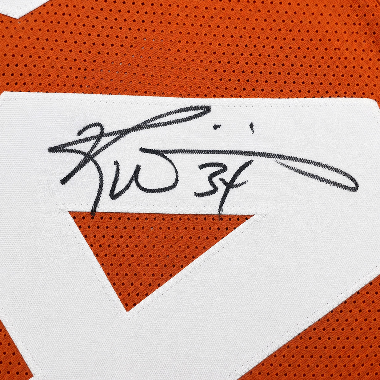 Texas Longhorns Ricky Williams Autographed Orange Jersey JSA Stock