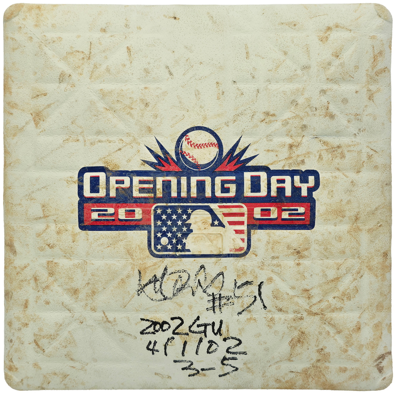 Ichiro Suzuki Autographed Game Used 2002 Opening Day Base Seattle