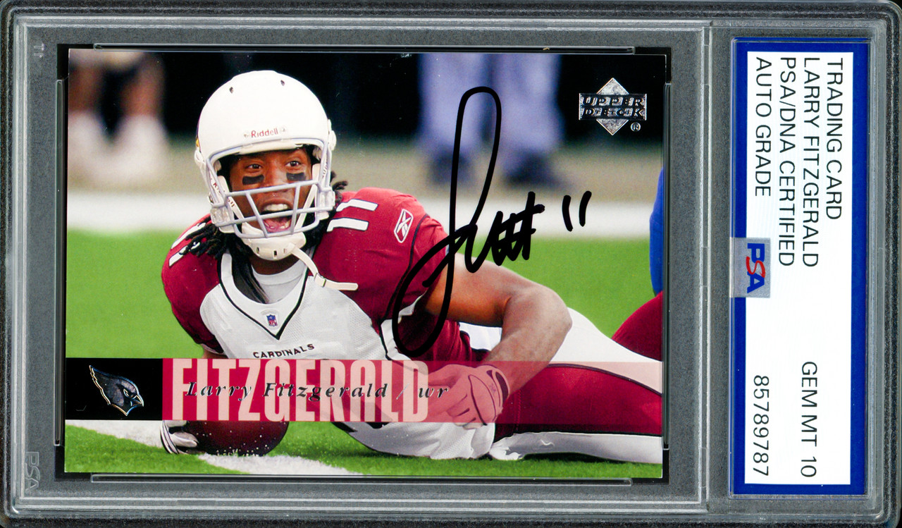 Larry Fitzgerald Autographed 2006 Upper Deck Card #1 Arizona