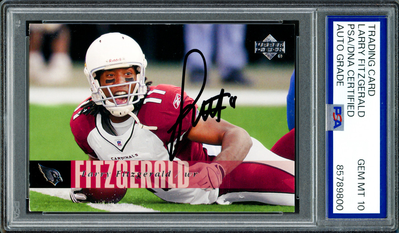 Larry Fitzgerald Autographed 2006 Upper Deck Card #1 Arizona