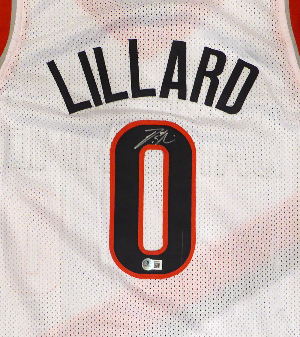 Portland Trail Blazers Damian Lillard Autographed White Custom