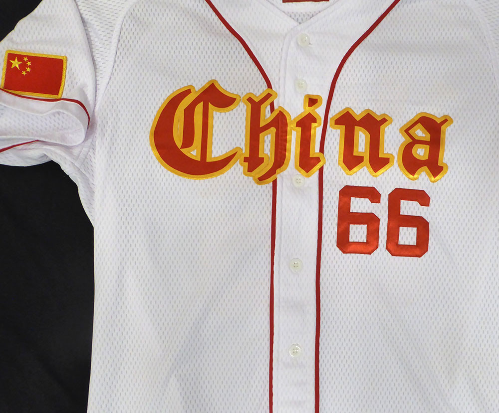 【希少】カージナルス モリーナ 2006 ワールドチャンピオンユニフォーム Hongbo Zhang China 2006 WBC Game Worn Jersey Unsigned MLB Holo