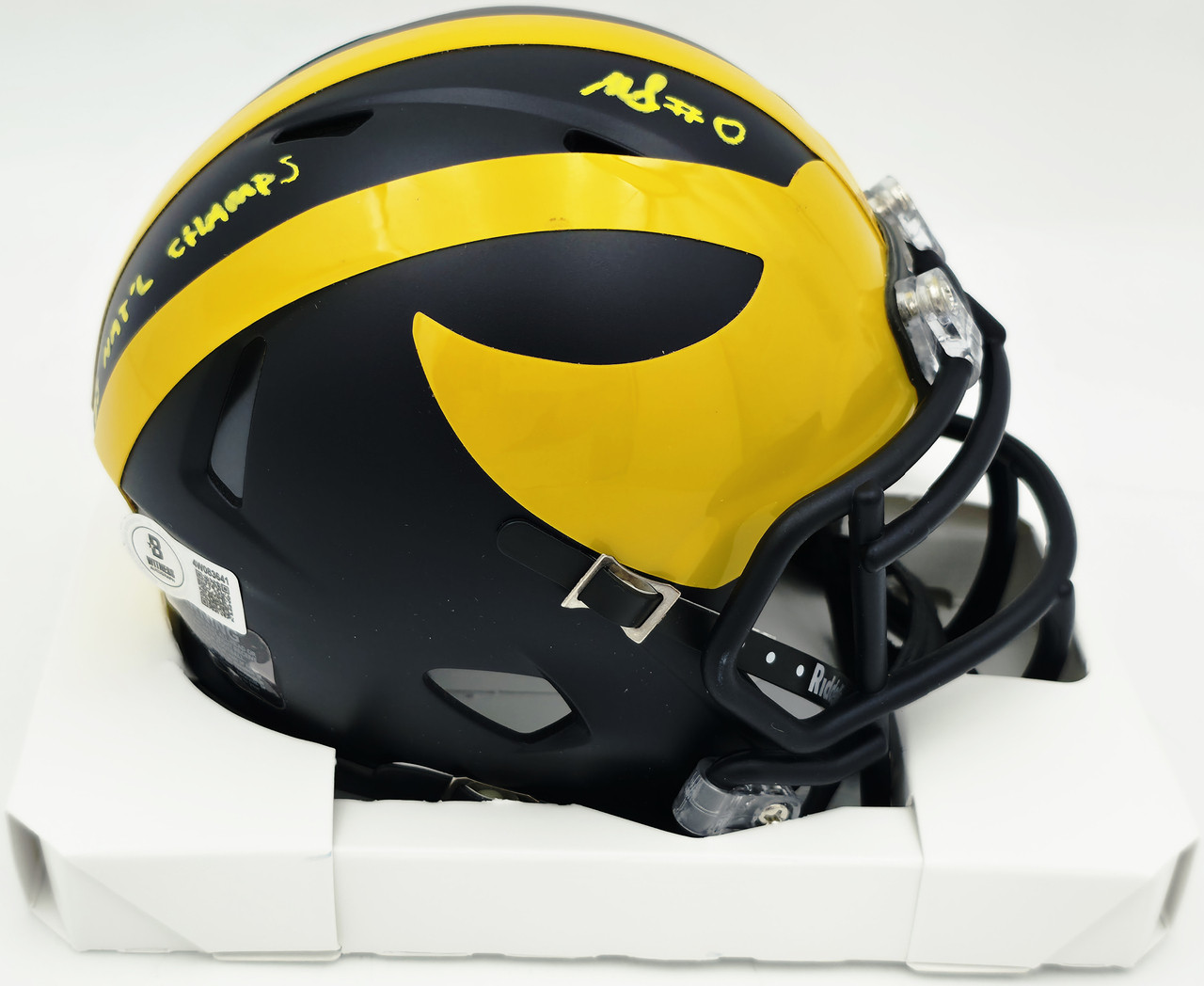 2019 authentic michigan football helmet Wolverines Riddell SpeedFlex 13 1/2 L x 9 3/4 W x 10 1/4 H Charles Woodson Signed Heisman 97
