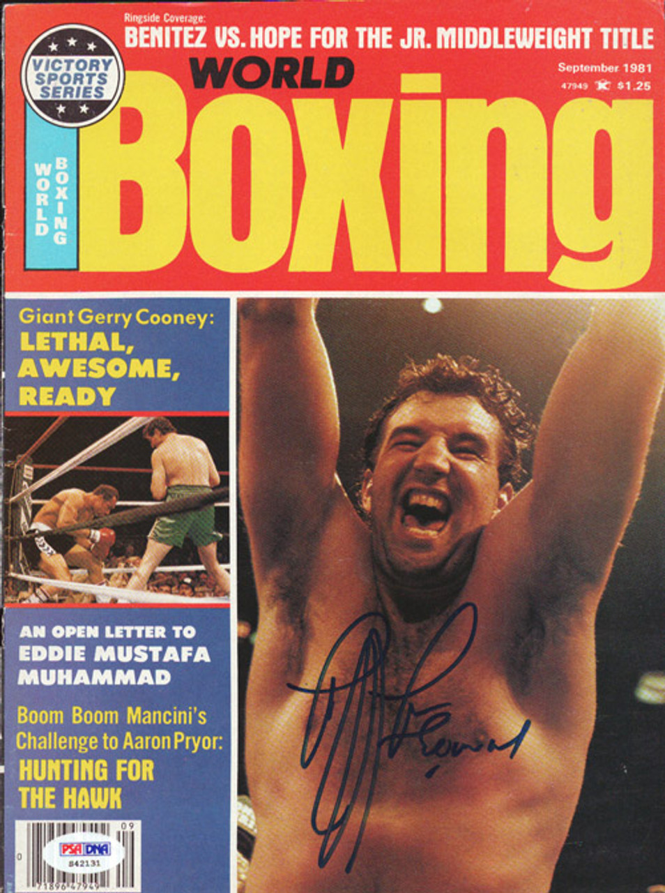 Gerry Cooney Autographed Boxing World Magazine Cover PSA DNA