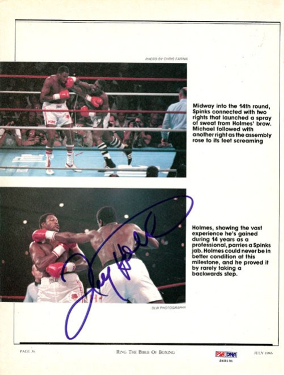 James Buster Douglas Autographed Sports Illustrated Magazine