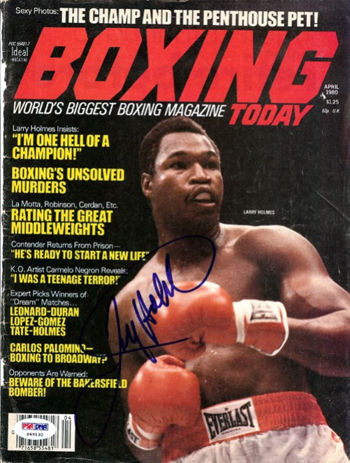 Larry Holmes Autographed Boxing Today Magazine Cover PSA/DNA