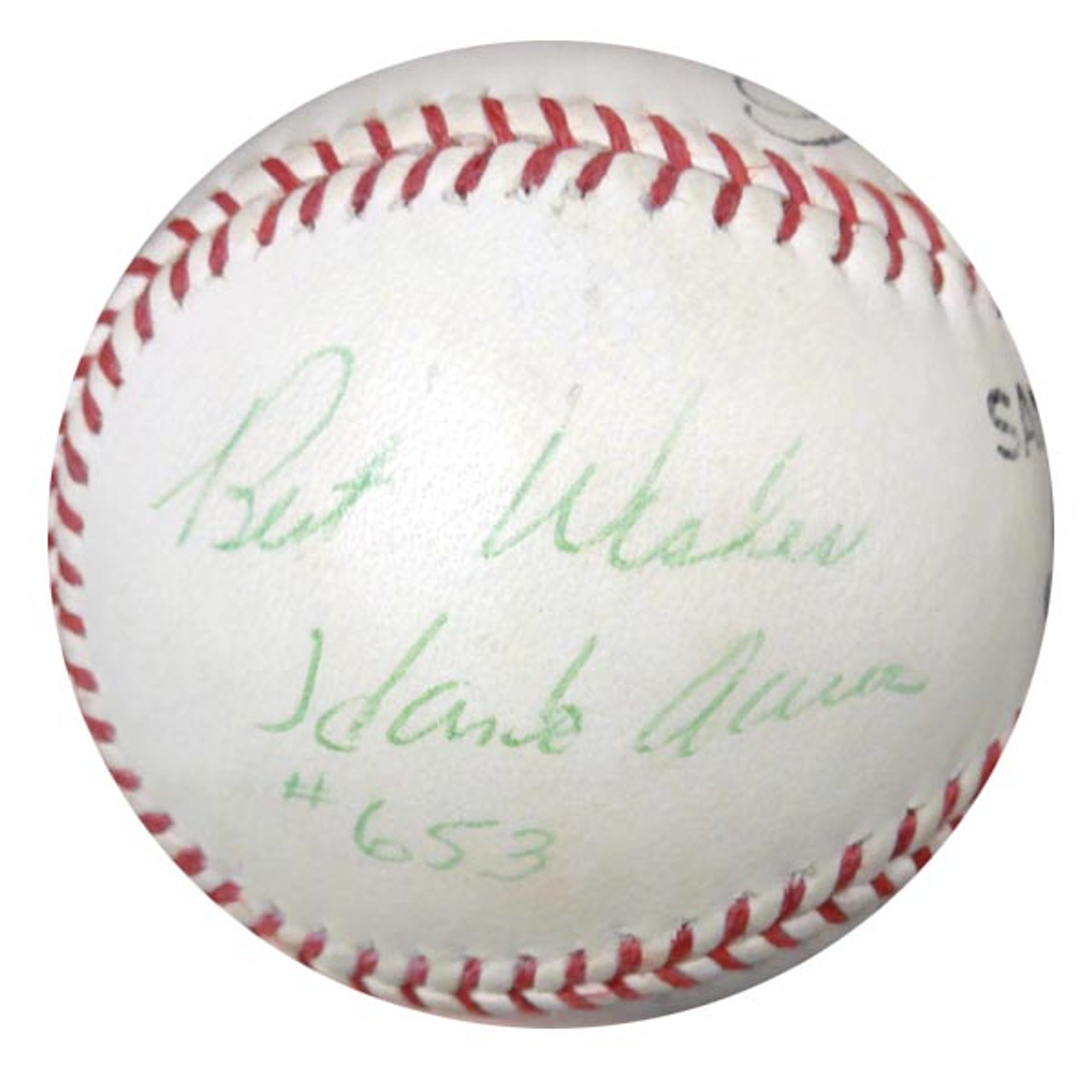 Hank Aaron Signed Milwaukee Braves Baseball Hat PSA